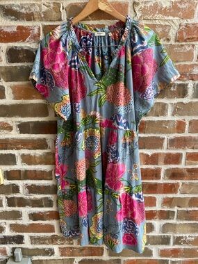 Dylan floral cotton tiered dress
